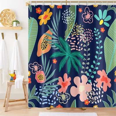 Elegant Navy Shower Curtain Liner: A Must-Have for Your Bathroom.