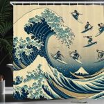 Luxurious Navy Shower Curtain Liner: Elevate Your Bathroom Style