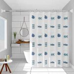Elegant Navy Blue Shower Curtain Hooks and Rings