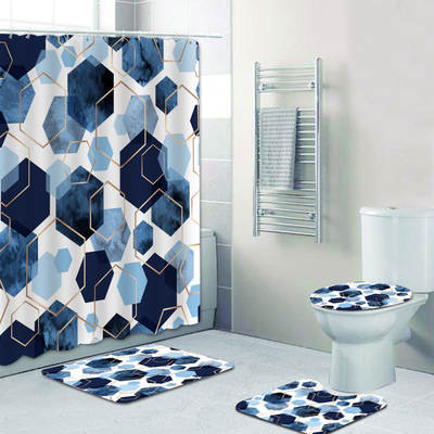 Elegant Navy Bathroom Sets for a Stylish Shower Experience