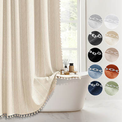 Nautical Navy Shower Curtain Decoration Inspirations