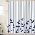 Luxury Navy Shower Curtain Hooks for Elegant Bathroom Decor